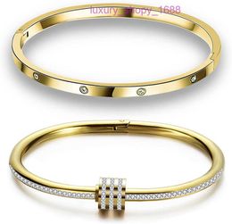 High Quality Car tiress 18k Gold Holiday Gift Bracelet Jewellery YUWINICER Womens Plated Friendship Personality Stackable Stainless Steel Have Original Box