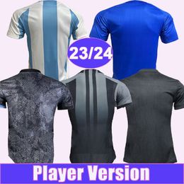 23 24 Argentina Mens Player Soccer Jerseys National Team J. AAREZ DE PAUL OTAMENDI ACUNA PEZZELLA TAGLIAFICO Home Special Edition Football