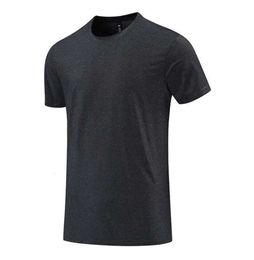 LuLus Men Yoga Outfit Gym T shirt Exercise Fitness Wear Basketball Quick Dry Ice Silk Shirts Outdoor Tops Short Sleeve Elastic Breathable 121