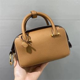 Evening Bags High Quality Real Leather Women Top Luxury Handmade Shoulder Bag Collection Solid Lady Handbags