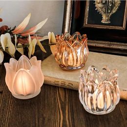 Tulip Flower Glass Candle Holder crystal glass wedding decoration 2.5 inch high and caliber Sea Shipping