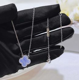 luxury brand love Van clover designer charm bracelet for women light purple stone bling diamond turkey consistent tennis nail 4 four leaf leaves party jewelry