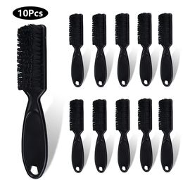 10Pcs Barber Blade Cleaning Brush Professional Salon Double-Sided Hair Duster Fade Brush Tool Men Small Beard Shaving Brushes 240104