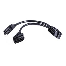 90 degree elbow OBD 12V male to female OBD2 OBDII splitter Y-shaped cable suitable for GPS tracker tools and codes