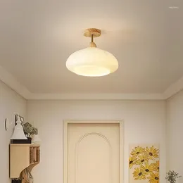 Ceiling Lights Medieval Glass Light Orange E27 Bulb For Entrance Balcony Hallway Bedroom Cloakroom Interior LED Lighting Fixtures