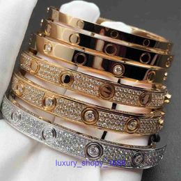 High Quality Car tiress 18k Gold Holiday Gift Bracelet Jewellery version full diamond sky star stainless steel screwdriver couple Have Original Box