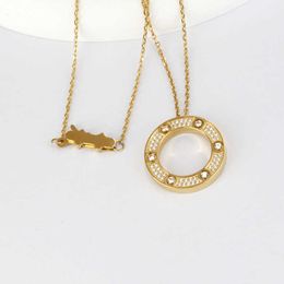 Designer Screw Pendant Necklace Love Series Fashion Luxury Jewelrys Carer Original Trendy 18K Gold Diamond for Women Men Necklace Silver Jewellery Necklaces DWSM