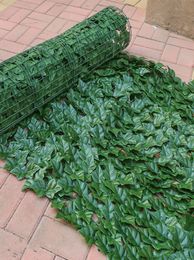 50X100CM Artificial Plant Leaf Garden Decorations Fence Screening Roll UV Fade Protected Privacy Green Wall Landscaping Ivy Lawn2781136