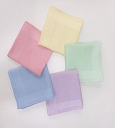 12PCS Cotton Colorful Handkerchiefs top fashion designer 1515cm satin napkins outdoor headscarf support printed logo selling5123633