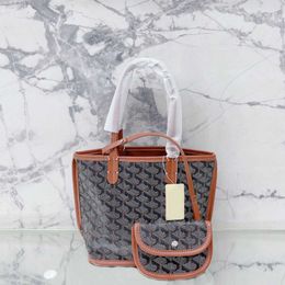 6A Luxury Genuine Leather Mini Weekend Bags Shopping Designer Double Sided Clutch Bag Totes Beach Shoulder Handbag Cross Body Cmomposite Bag 231015