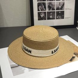 Straw Hat For Women Designer Letter Wide Brim Shade Hat Fashion Solid Hats Beach Vacation Hat