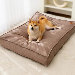 Big Dog Square Mat Corduroy Pad for Medium Large Dogs Oversize Pet Sleeping Bed Thicken Sofa Removable Washable 240103