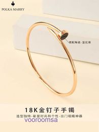 High Quality Car tiress 18k Gold Holiday Gift Bracelet Jewellery 18K Nail Rose Screw Personalised Light Luxury Sense for Girlfriend and With Original Box