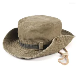 Berets Men's Panama Hat Women Bucket 2024 Summer Outdoor Tactical Jungle Fishing Fisherman Sun Hats Bob Homme