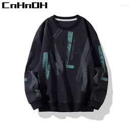 Men's Hoodies CnHnOH Round Neck Guard Clothes Capless Loose Ins Spring And Autumn Shirt Long-sleeved T-shirt 2024