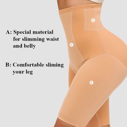 Plus size Waist Control Trainer Underwear Women Shapewear Tummy Slimming Leg Girdle Shaper Butt Lifter High Waist Control Pantie 240104