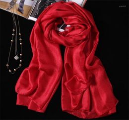 Scarves 2021 Design Linen Women Scarf Spring And Autumn Solid Colour Shawl Foulard Femme Plus Size Hijab Stole For Ladies6385586