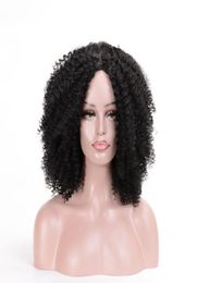 Fashion Afro Kinky Curly Wigs Black Synthetic hair Wig Full Short Wigs for Women Cosplay2037775