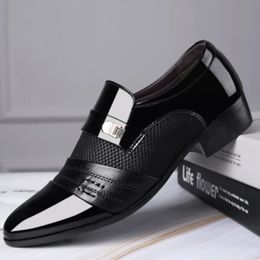 Former Men Shoe PU Leather Shoes for Men Luxury Plus Size Party Office Business Casual Shoes Loafers Zapatos De Vestir Hombre 240104