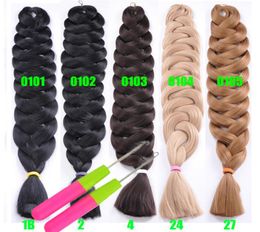 82inch Xpression Braiding Hair Synthetic Hair Weave JUMBO BRAID Lultra Braids Bulks Long Cheveux Crochet Hair Extensions 165 Grams9081388