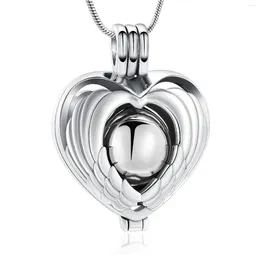 Pendant Necklaces Heart Cremation Urn Necklace Stainless Steel For Human/Pet Ashes Memorial With Small Urns Customise Keepsake Jewellery
