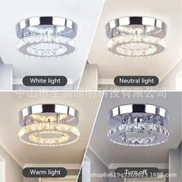 Ceiling Lights E-Commerce Round Crystal Aisle Light E Household Small Ladder Entrance Door Lamp