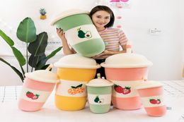 Fruit Milk Tea Pillow Plush Toy Cute Air Nap Car Doll Boys and Girls Gift7475583