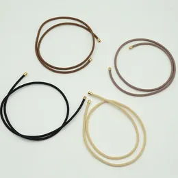 3mm 45cm Lenght Golden Caps Ends Elastic Cords Threads For DIY Knotted Hair Ties Handmade Elasticity Bands Material