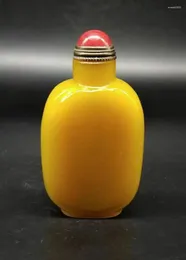 Bottles Rare Chinese 3.0 Inches Master Hand-carved Yellow Jade Snuff Bottle