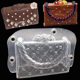 Baking Moulds Big Size 3D DIY Handmade Cake Lady Bag Chocolate Mold Plastic Polycarbonate Decorating Tools With Magnet