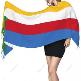 Scarves Comoros Flag Scarf Pashmina Warm Shawl Wrap Hijab Spring Winter Multifunction Unisex