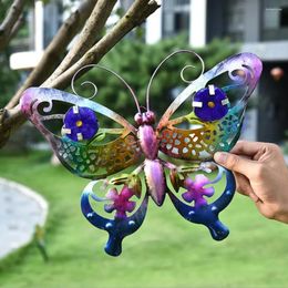 Decorative Figurines Stained Beautiful Cut-Out Metal 3D Butterfly Frog Wall Art Indoor Outdoor Ornaments Scrolling Antennae With Hook