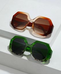 Sunglasses 2024 Fashion Vintage Square Polygon Women Personalised Leopard Print Frame Street Shoot Tourism Men Shades