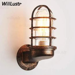 Lamps Industrial retro wall lamp vintage wrought iron wall sconce dock light lobby bedroom hotel corridor restaurant bar loft light