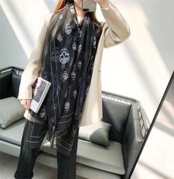 Scarves 190x130cm Fashion Womens Girls Skull Ghost Wraps Scarf Shawls Poncho Kerchief Hijab Beach Female Pashmina3883704