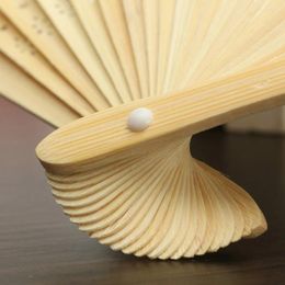 Decorative Figurines Blank White DIY Paper Fans Hand Practise Held Fan Portable Hand-painted Elegant Creative For Calligraphy Drawing