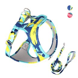 Dog Cat Harness Adjustable Vest Walking Lead Leash For Puppy Dogs Collar Polyester Mesh Small Medium Pet 240103