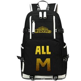 All M backpack My Hero Academia daypack Might Cartoon school bag Anime packsack Print rucksack Casual schoolbag Computer day pack