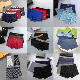 Underpants Designer M-3XL Designer Boxers Brand Underpants Sexy Mens Boxer Casual Shorts Letter Underwear Luxury Breathable Underwears 3PCS/box LEUD