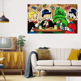 Paintings Alec Monopoly Large Oil Painting On Canvas Home Decor Handcrafts /Hd Print Wall Art Pictures Customization Is Acceptable D Dhkc5