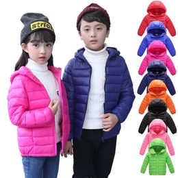 Autumn Winter Kids Down Jackets For Girls Children Clothes Warm Coats For Boys Toddler Girls Outerwear Clothes 2-12 Years 240103
