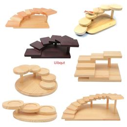 Japanese wooden wood Cuisine Sushi Bridge Boats Pine Creative Sashimi plate Platter Tableware Decoration Ornament 240103