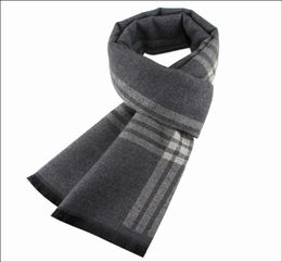 Scarves Winter Men Casual Scarf Warm Neckercheif Business Striped Kint Scarfs Man Cashmere Wraps Male Cotton Sjaal Foulard3897582