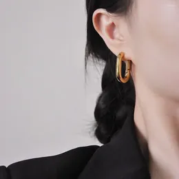 Stud Earrings Brass Geo Irregular Earring Statement Women Jewelry Punk Party Gown Brincos T Show Runway Rare Korean Japan Style INS