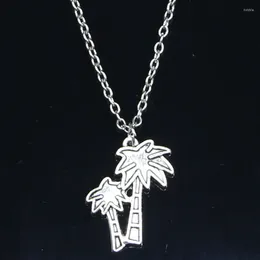 Chains 20pcs Fashion Necklace 26x19mm Coco Tree Pendants Short Long Women Men Colar Gift Jewelry Choker