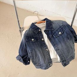 Jackets Children's Denim Jacket 2024 Spring Color-Changing For Boys And Girls Baby Short Top