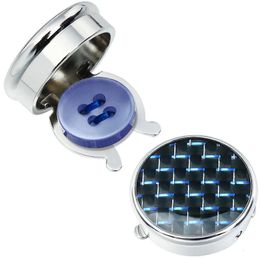 HAWSON Button Covers for MenTrendy Carbon Fiber Cufflinks 4 Colors Available Fashion Mens Accessories with Box 240104