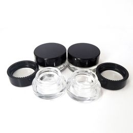 Accessories Glass Container for Wax Thick oil Cream Glass Box 3ml 5ml Cosmetic Jars Storage Oil Holder for Herb Cream Packing Bottle Portable