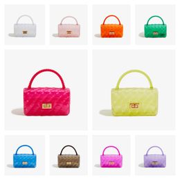 PVC jelly bag fashion messenger bag ladies shoulder bag small square bag 2023 new CCJ3173