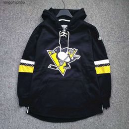 Mens Sweatshirts Rock Hip hop Hoodies Sportswear American street dance hiphop embroidered large size medium length ice hockey suit long sleeved pullover with plush